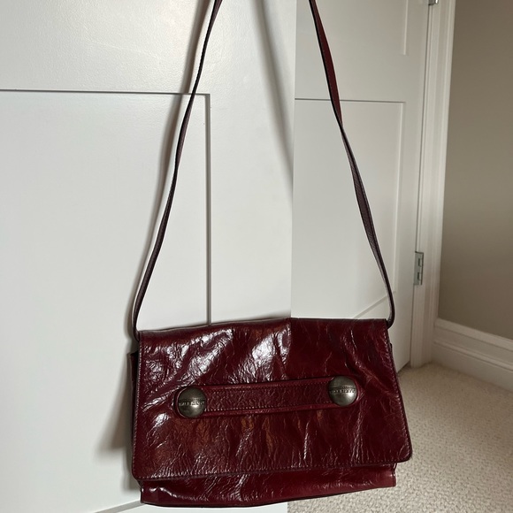 Miss Sixty burgundy coloured leather bag, clutch or crossbody/shoulder bag. - Picture 1 of 7
